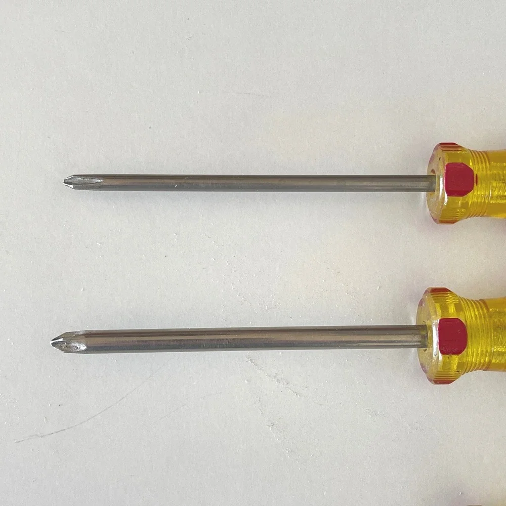 Stanley USA Vintage Screwdriver Set 6pc Amber Red Fluted Handle Flat & Phillips - Picture 5 of 7